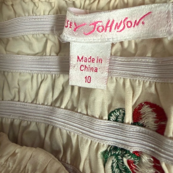 Betsey Johnson Cream Cherry Print Halter Dress - Picture 3 of 6